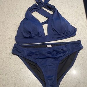 J.Crew blue two piece swim like new